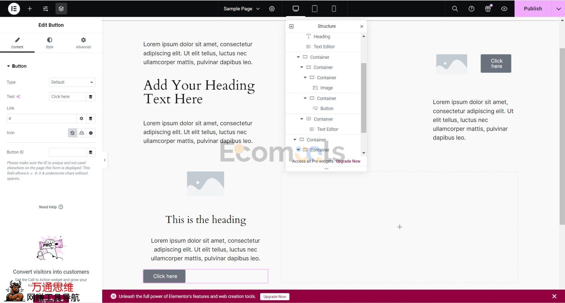 Elementor基础：Container（容器）和Layout（布局）详解